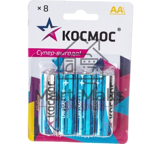 Элемент питания алкалиновый AA/LR06 BP-8 (блист.8шт) Космос KOCLR6BL8