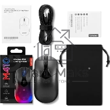 Мышь Lenovo Legion M410 Wireless RGb Gaming черный оптическая 16000dpi беспров. BT/Radio USB (GY51P83012)