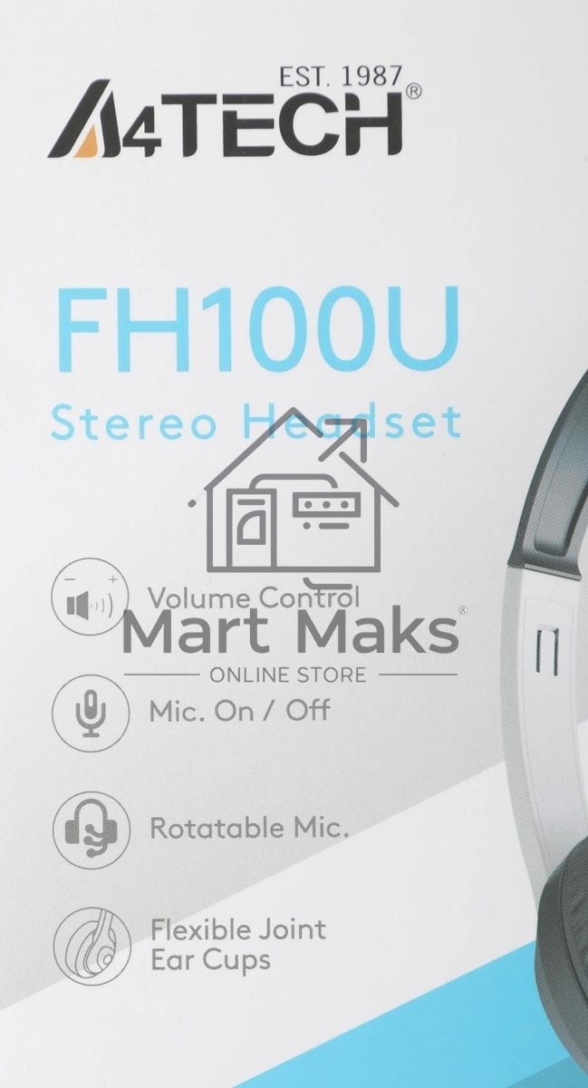 Гарнитура проводная с микрофоном A4Tech Fstyler FH100U белый/черный 2м