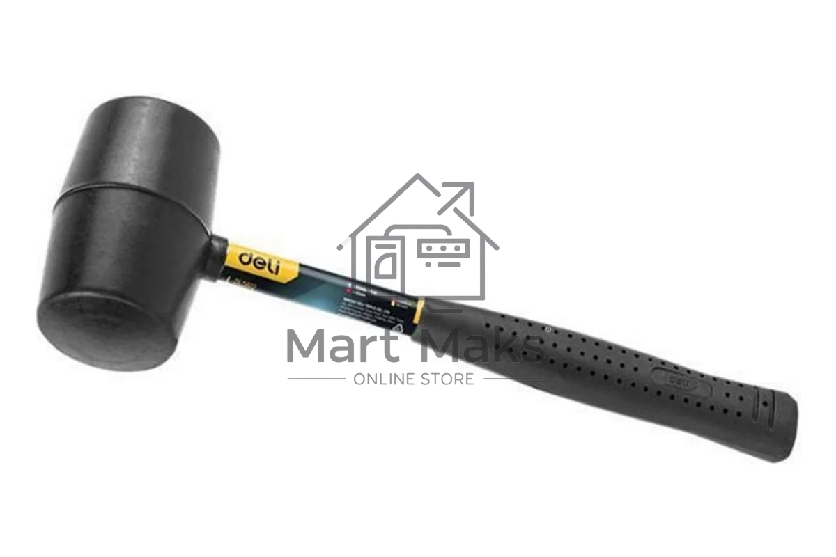 Киянка резиновая Deli DL5916 450 грамм, фиберглассовая рукоять с резиновой вставкой