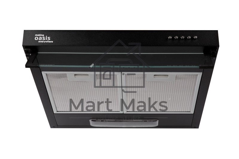 Вытяжка подвесная Oasis UP-50B черный, 50 см, 450 куб. м/ч, 44 дБ