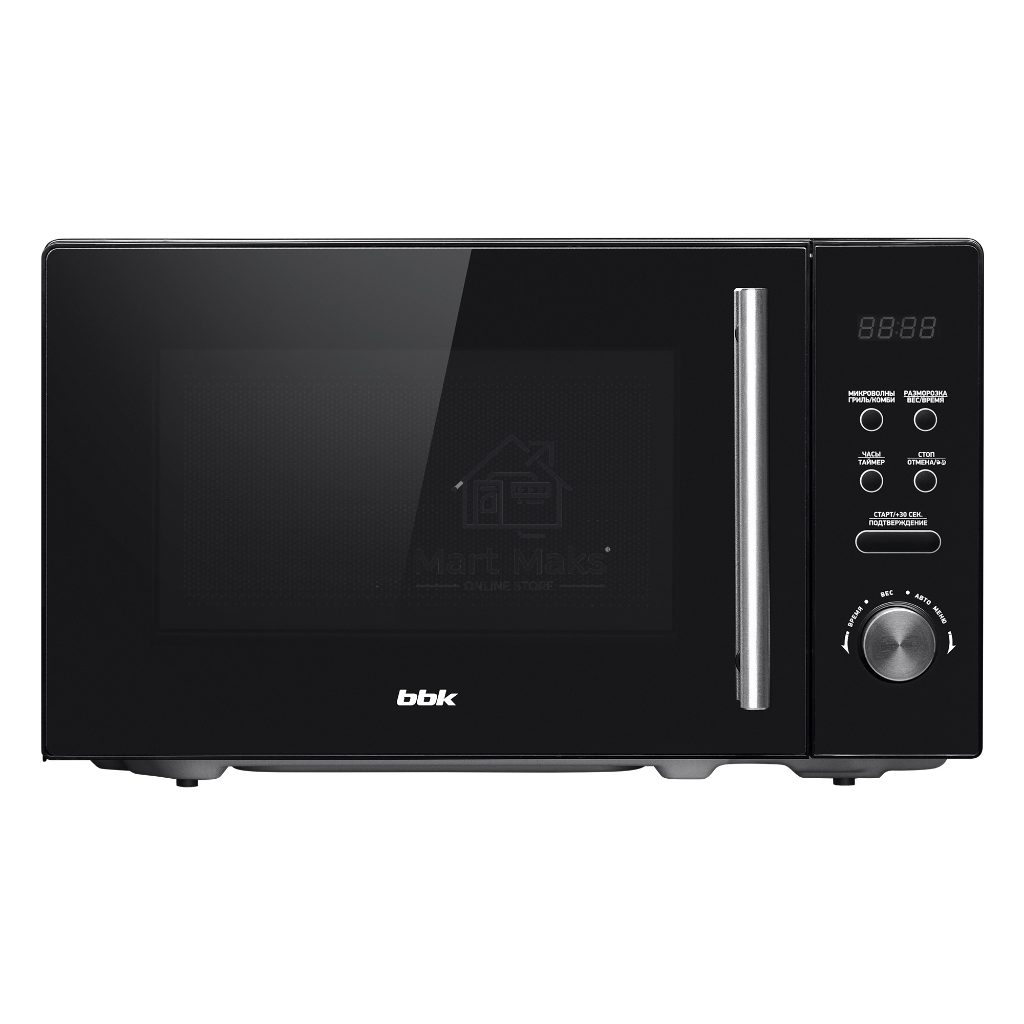 Микроволновая печь BBK 20MWG-732T/B-M черный, 20 л, 700 Вт, переключатели - поворотный механизм/кнопки