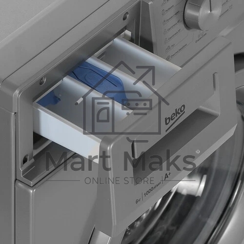 Стиральная машина Beko WRE 65P1 BSS серебристый, загрузка фронтальная 6 кг, 1000 об/мин., класс: А