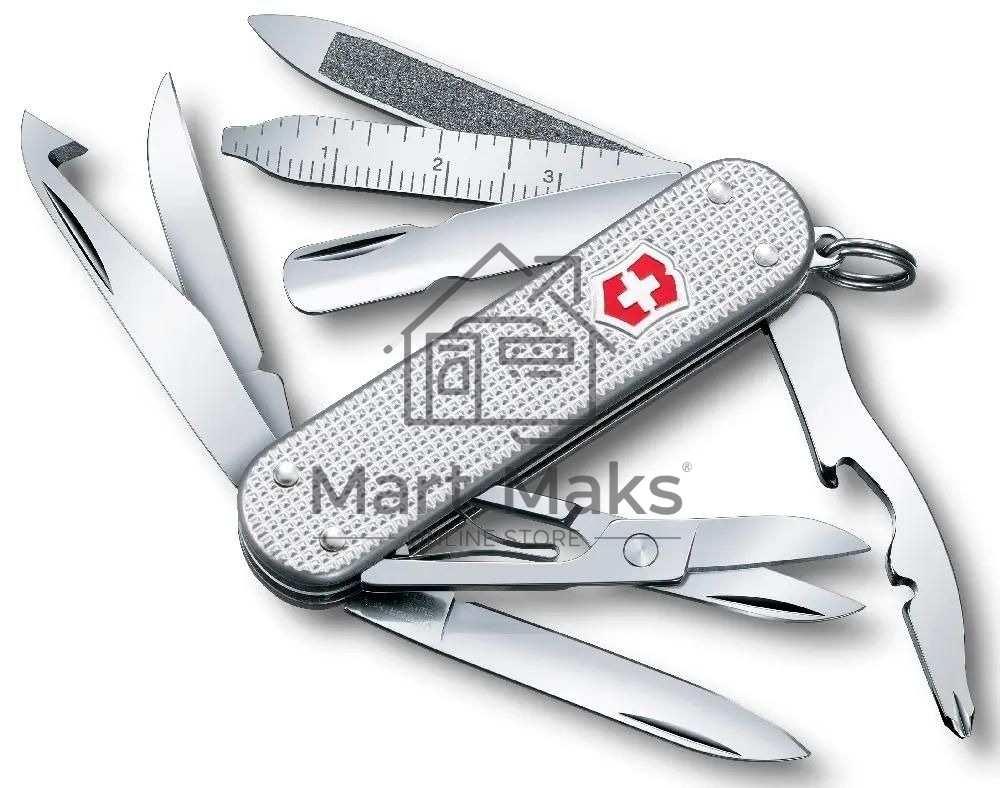 Нож перочинный Victorinox MiniChamp Alox (0.6381.26) 58мм 14 функций серебристый
