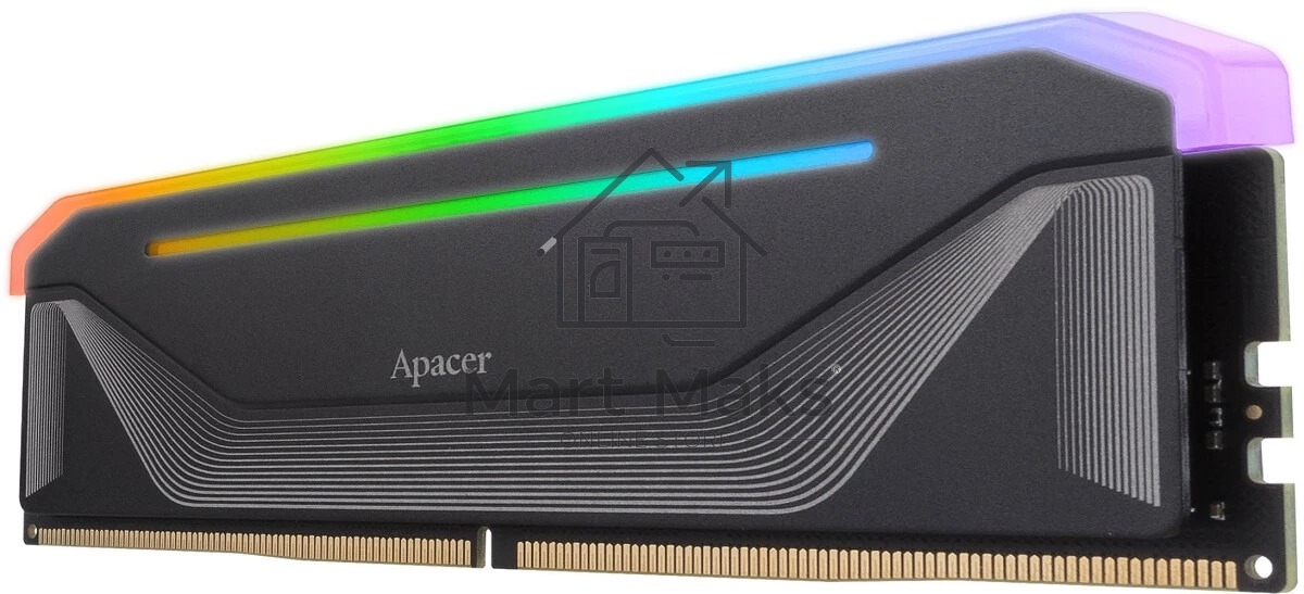 Оперативная память Apacer Nox, DDR5, 32GB (2x16GB), 5200MHz, CL40, DIMM, радиатор, RGB, черный
