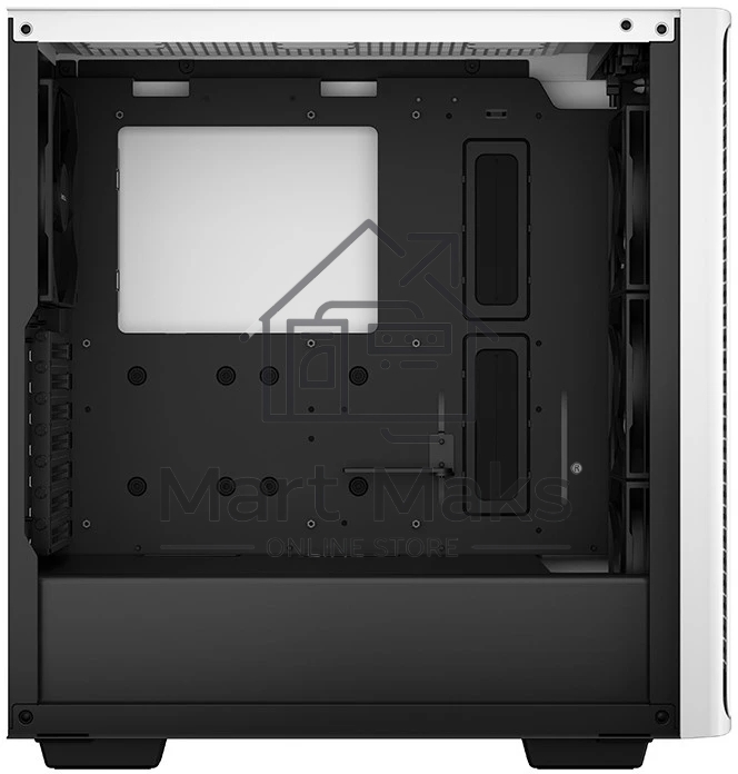 Компьютерный корпус Deepcool CK560 WH без БП, боковое окно (закаленное стекло), 3xARGB LED 120мм вентилятора спереди и 1x140мм вентилятор сзади, белый, ATX