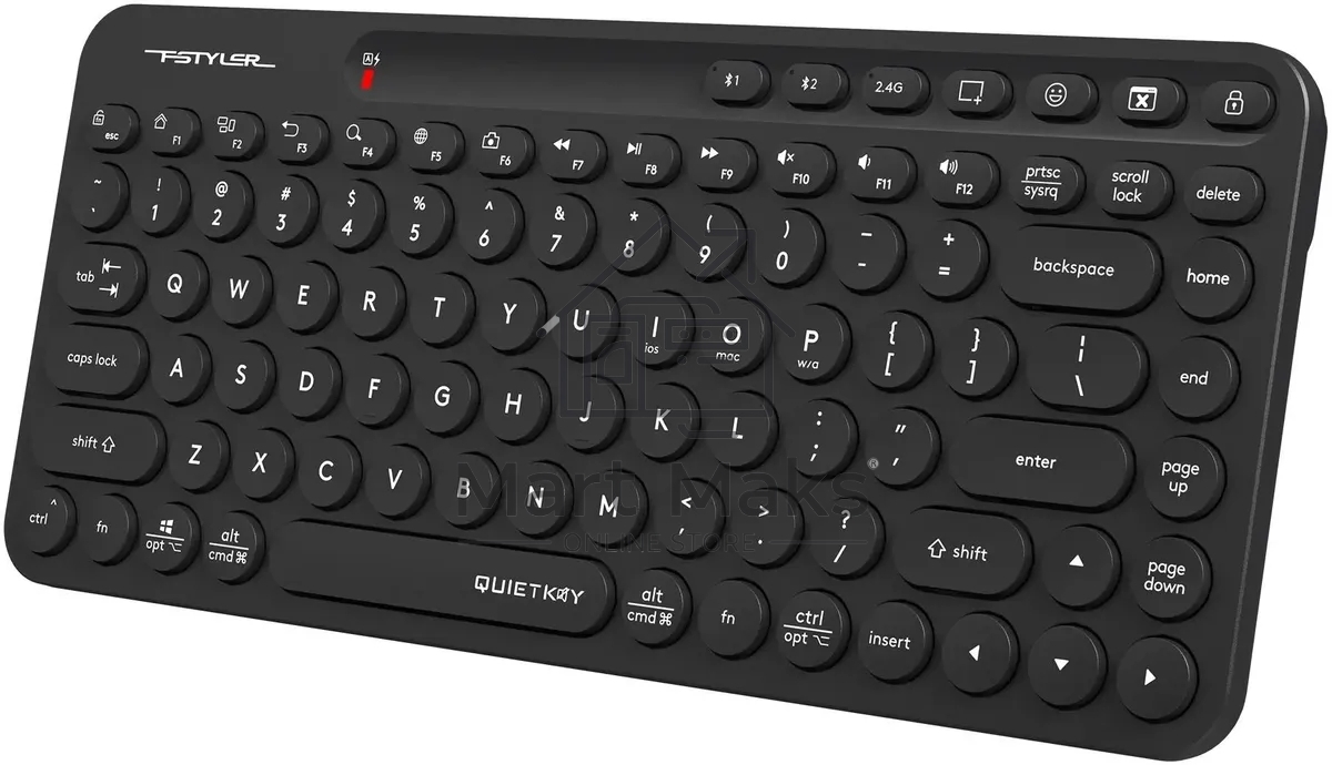 Клавиатура A4Tech Fstyler FBK36C AS беспроводная, USB, Bluetooth/Радиоканал, черный