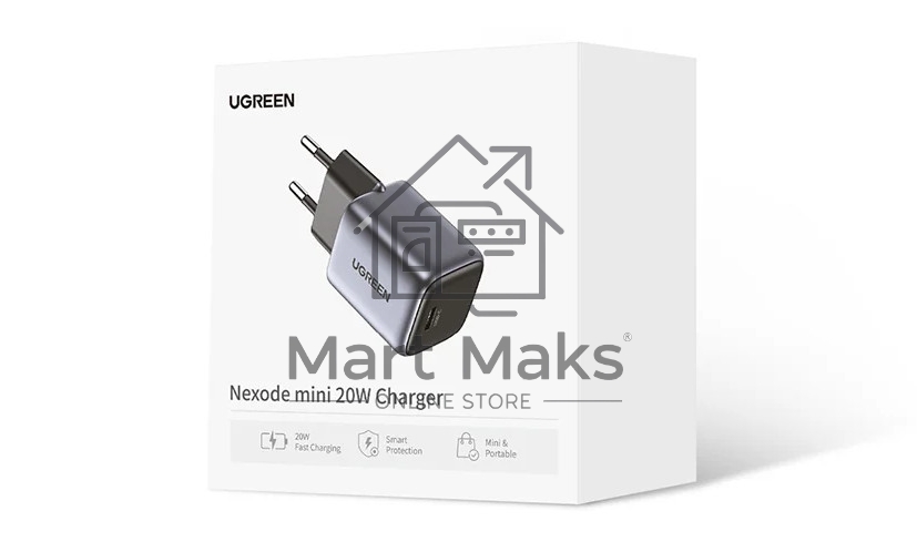 Сетевое зарядное устройство 20Вт UGREEN CD318 / USB-C Space Gray (90664)