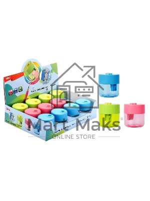 Точилка для карандашей ручная Deli EH557, 1 отверстие, пластик, ассорти