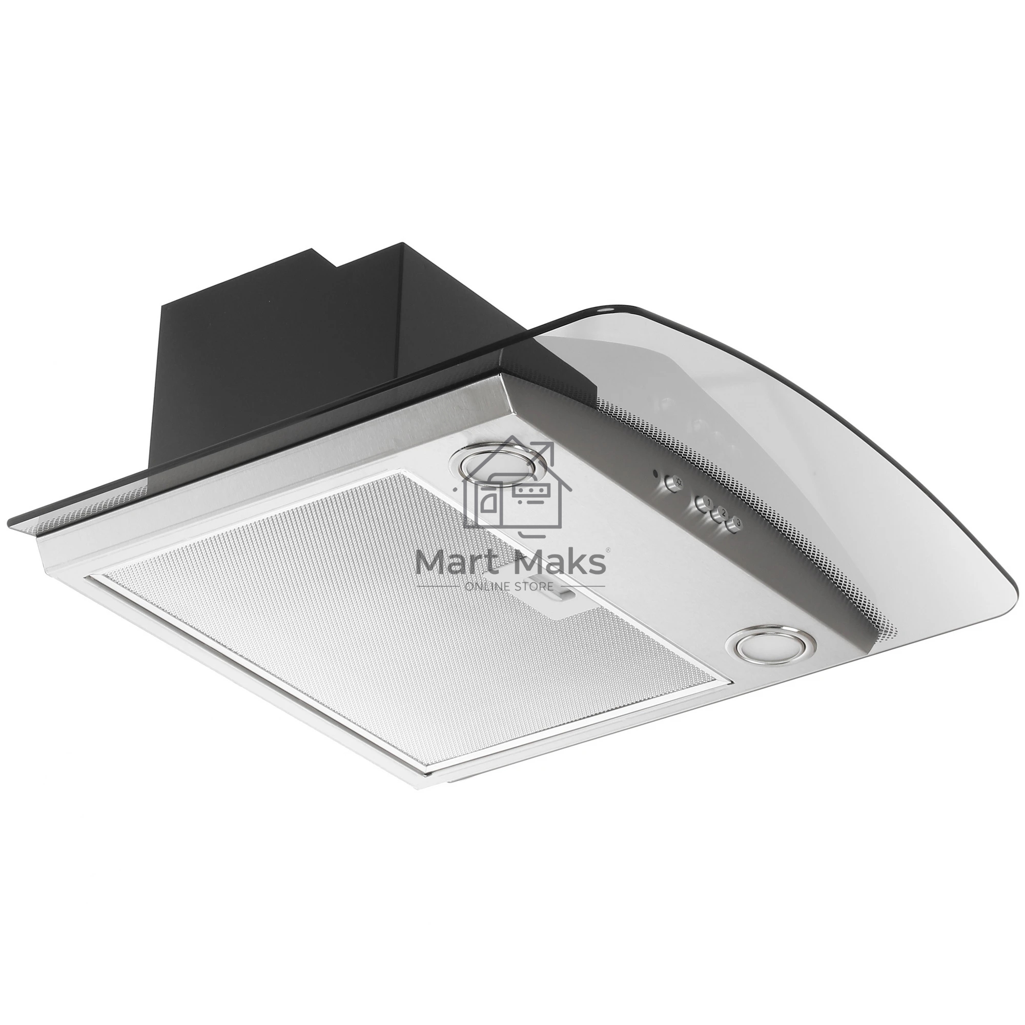 Вытяжка каминная Elikor Аметист 50Н-430-К3Д серебристый, 50 см, 430 куб. м/ч, 54 дБ