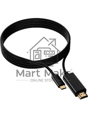 Кабель-переходник аудио-видео Buro USB Type-C (m)/HDMI (m) 1.5м. черный (BU-TYPEC-HDMI-1.5M)