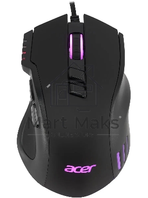 Мышь проводная Acer OMW150 черный, 4800 dpi, USB, кнопки - 8