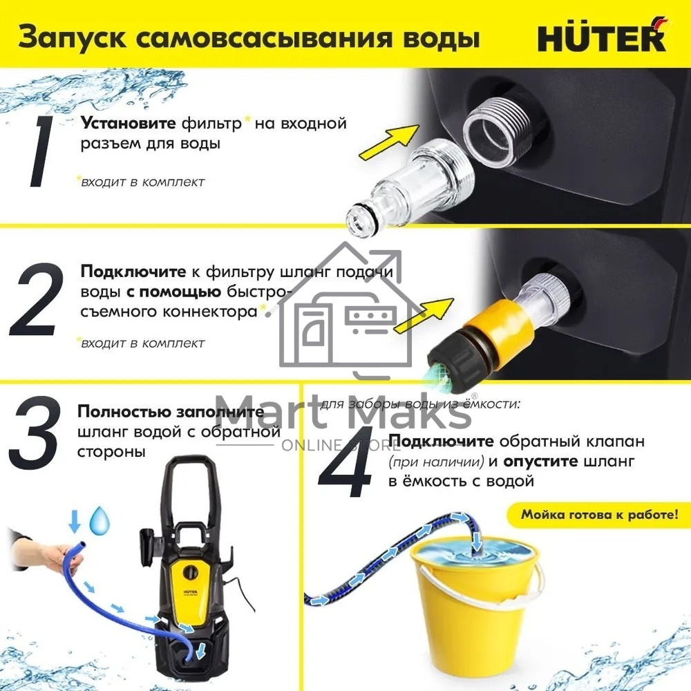 Мойка Huter W-4-MP-PRO 900/70/8/76