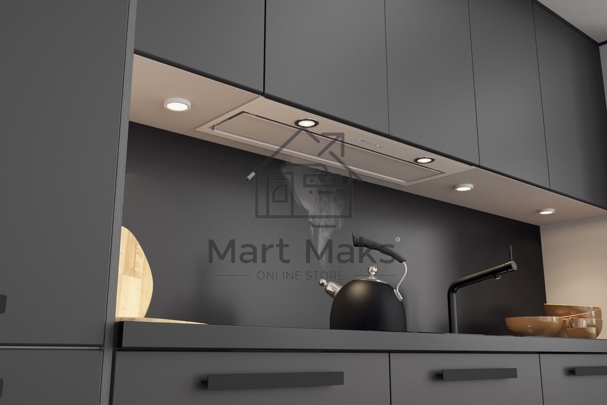 Вытяжка встраиваемая Elikor Cube 90П-1000-Э4Д белый, 90 см, 1000 куб. м/ч, 69 дБ