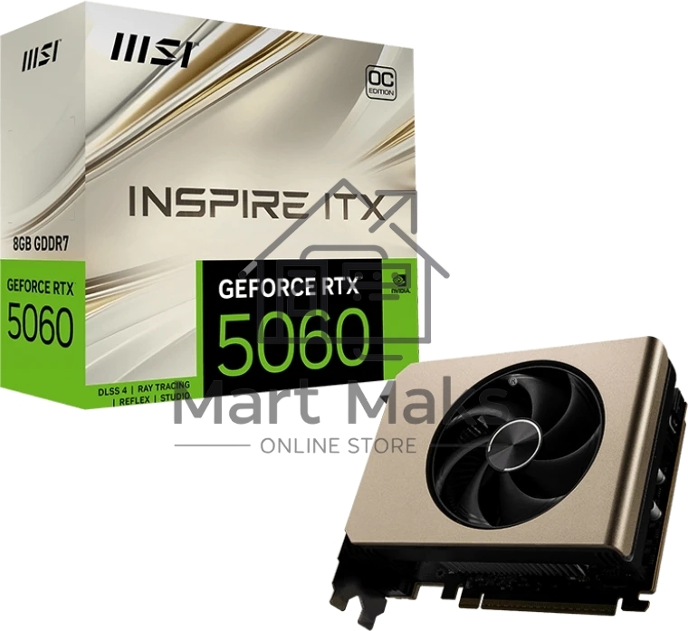 Видеокарта MSI RTX 5060 8Gb RTX 5060 8G INSPIRE ITX OC