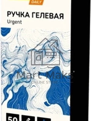 Ручка гелевая Silwerhof Daily Urgent, d=0.7мм, синие чернила, сменный стержень, линия 0.5мм, резиновая манжета