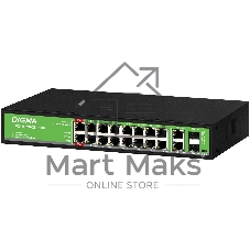 Коммутатор Digma DSP216G-2G-2S-R300, 18×1 Гбит/с + 2×1 Гбит/с SFP, неуправляемый