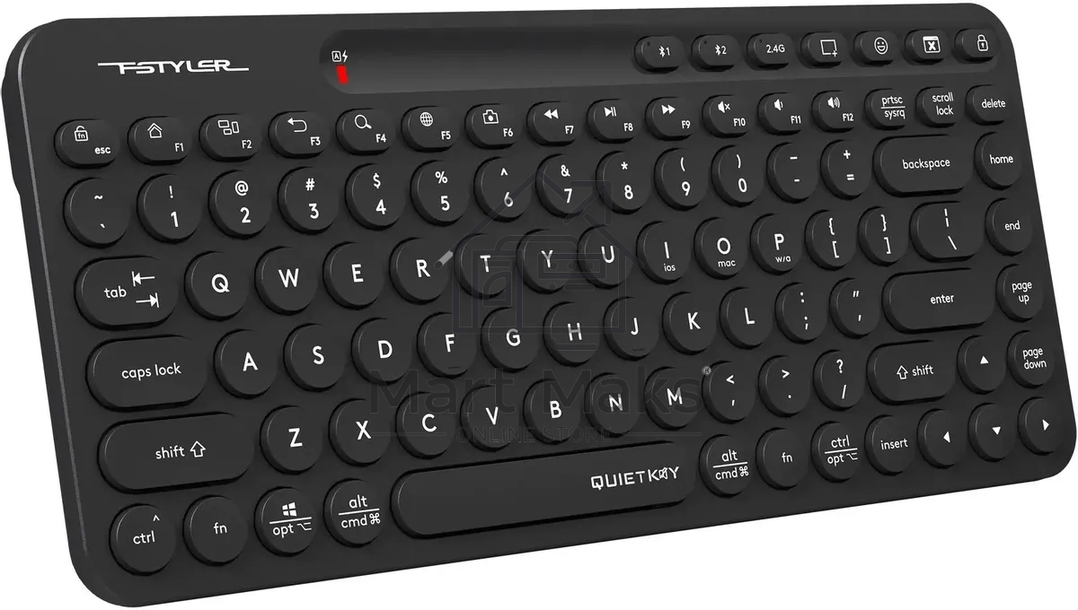 Клавиатура A4Tech Fstyler FBK36C AS беспроводная, USB, Bluetooth/Радиоканал, черный