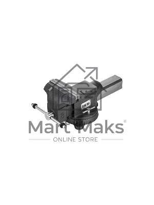 Тиски слесарные Denzel BVH-200, 200 мм, поворотные, стальная направляющая, с наковальней