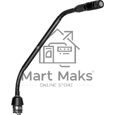 Конденсаторный микрофон SHURE MX410LPDF/C две гибкие секции, 6-контактный разъём, длина 25,4 см, двухцветный индикатор у основания, без предусилителя, кардиоида, ветрозащита в комплекте, цвет чёрный