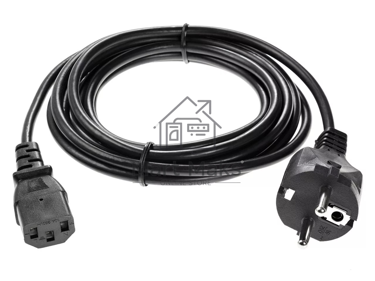 Кабель компьютер - розетка 3m 220V (Европейский стандарт) VCOM/TELECOM