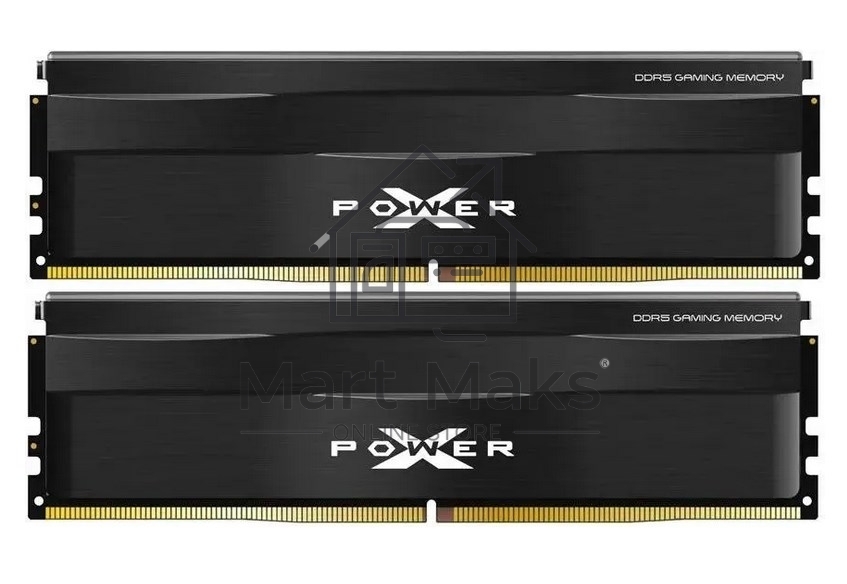 Оперативная память Silicon Power Xpower Zenith, DDR5, 32GB (2x16 GB), 5600 MHz, CL40, DIMM, радиатор, черный, ECC