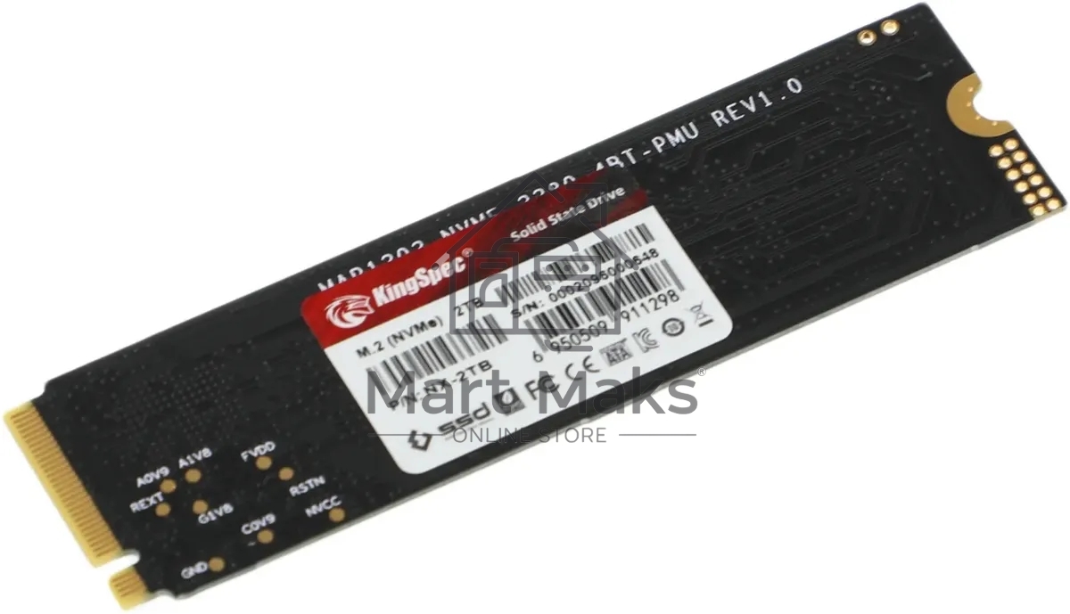 Накопитель SSD KingSpec NX-2TB, 2000GB, PCIe 3.0 x4, M.2 2280, NVMe, R/W 3400/3100