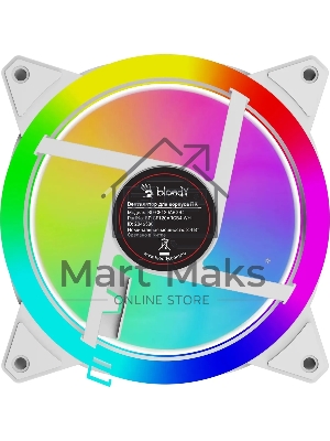Вентилятор для корпуса Bloody BD-CF120ARGB4 ARGB белый, 120 мм, 1600 об/мин, 26 дБ, 4 pin