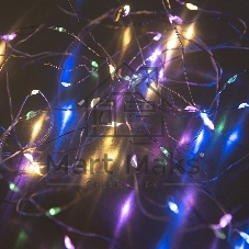 Гирлянда светод. Funray Нить, SE-STRING-550M, 5м, 50 LED, мульти (4цв.), 3xАА, серебр. шнур 0,3м