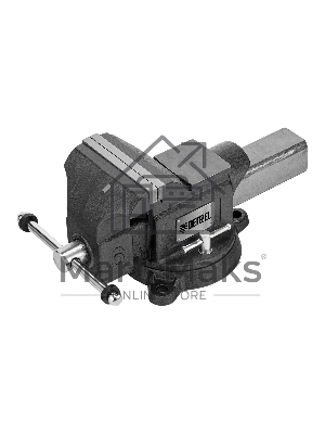 Тиски слесарные Denzel BVH-150 150 мм, поворотные, стальная направляющая, с наковальней