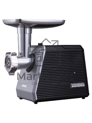 Мясорубка электрическая JVC JK-MG128 черный, 2500 Вт, 2.7 кг/мин, реверс, металлический лоток, насадки - 4