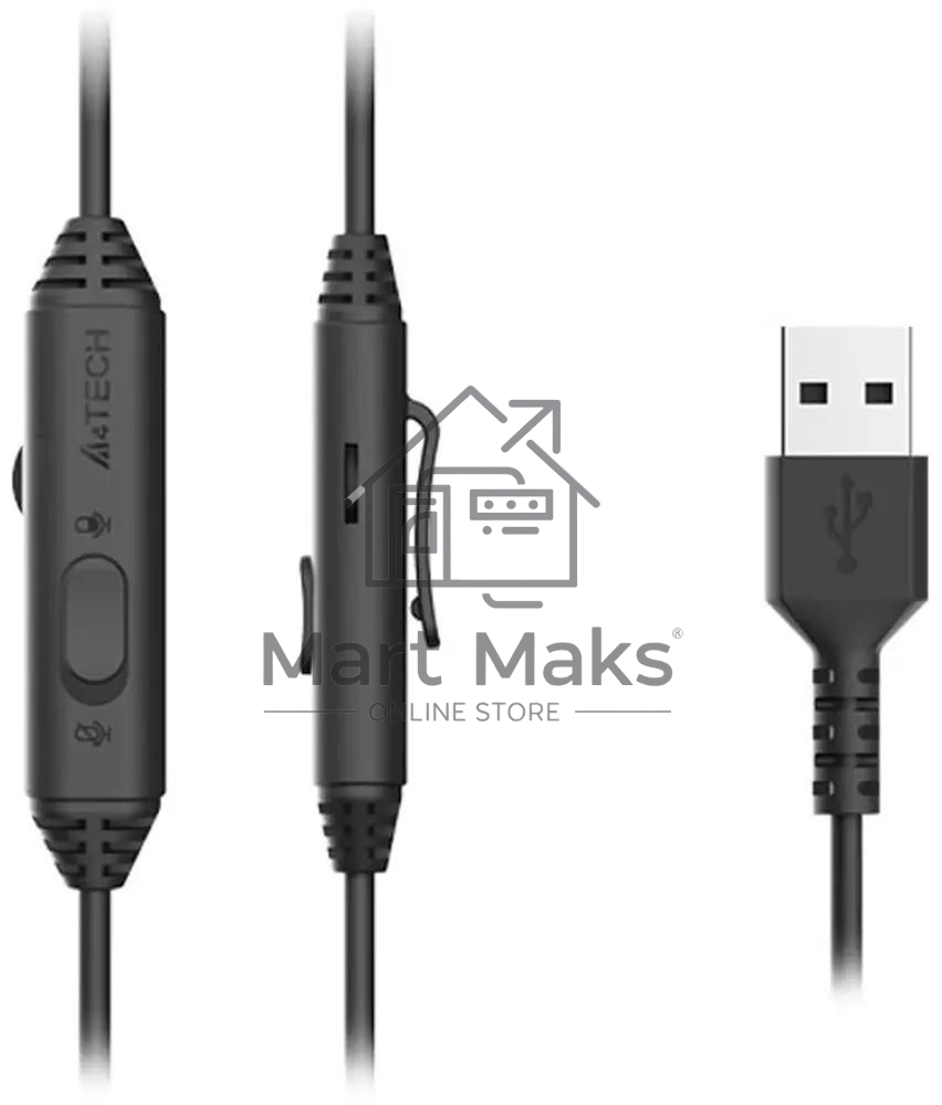 Гарнитура проводная с микрофоном A4Tech Fstyler FH100U белый/черный 2м