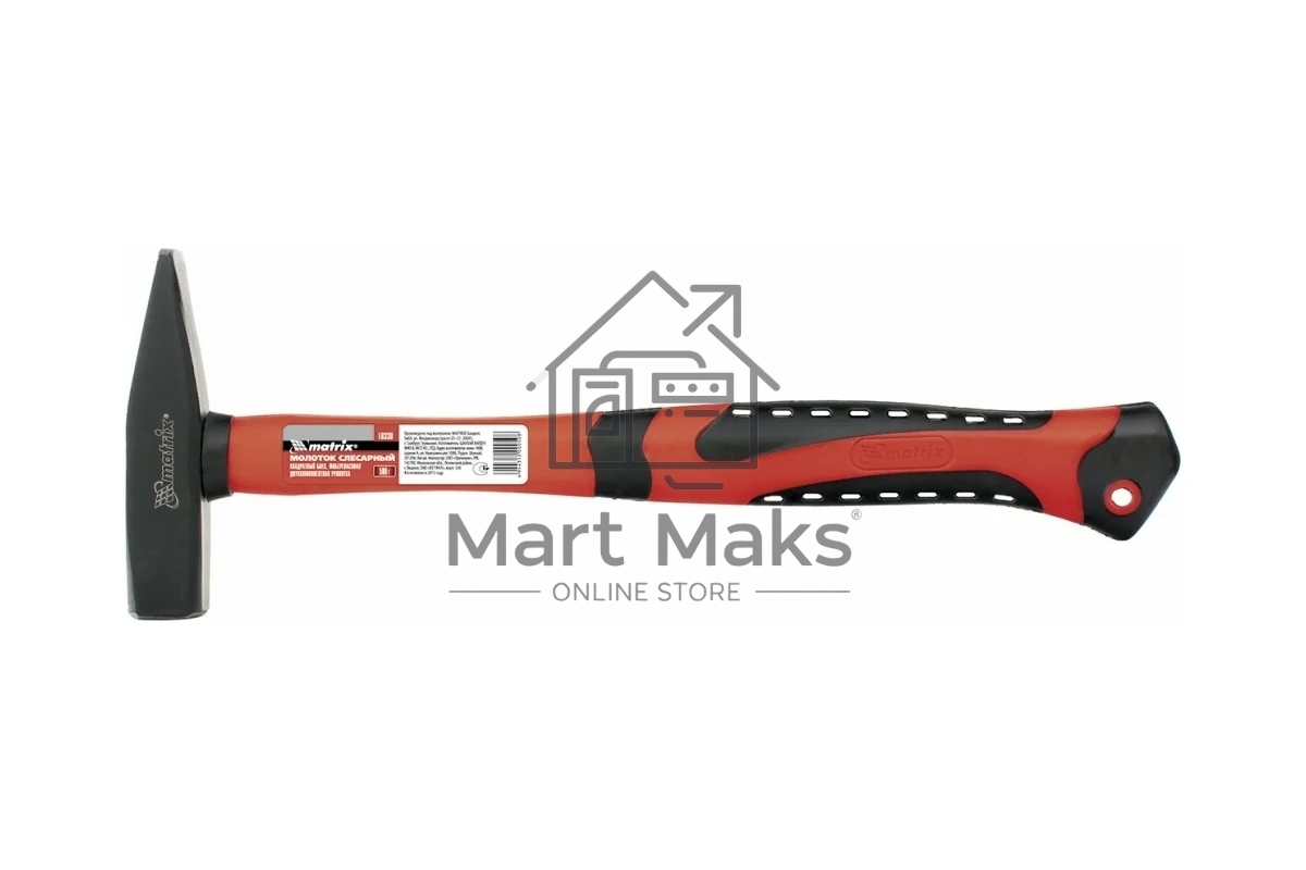 Молоток слесарный Matrix 10360, 1000 г, фибергласовая обрезиненная рукоятка