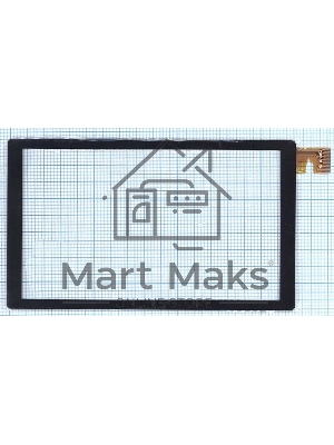 Сенсорное стекло (тачскрин) для DNS AirTab E73. черное