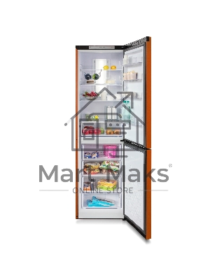 Холодильник Бирюса Б-T980NF оранжевый двухкамерный 240/130 л морозильник снизу, No Frost