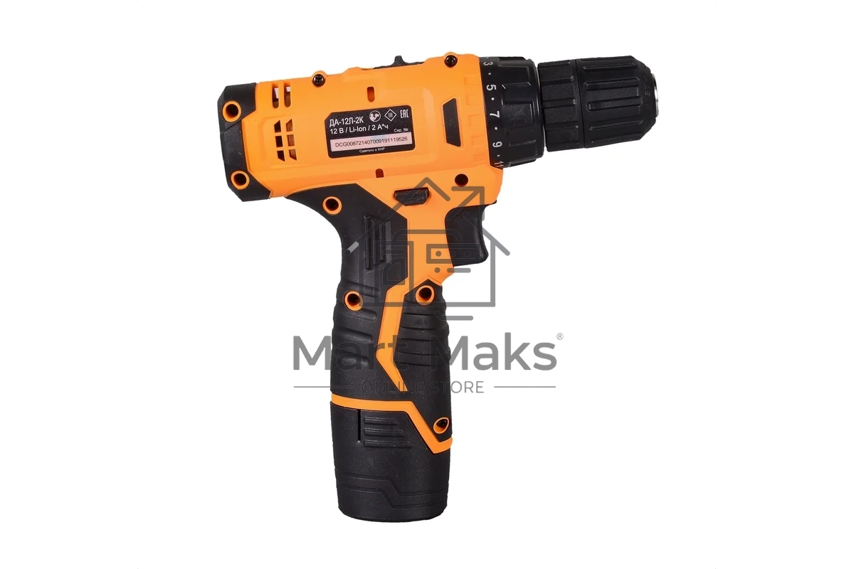 Дрель-шуруповерт Вихрь ДА-12Л-2к 72/14/7, Аккумуляторная, 12В, 2 АКБ, Кейс