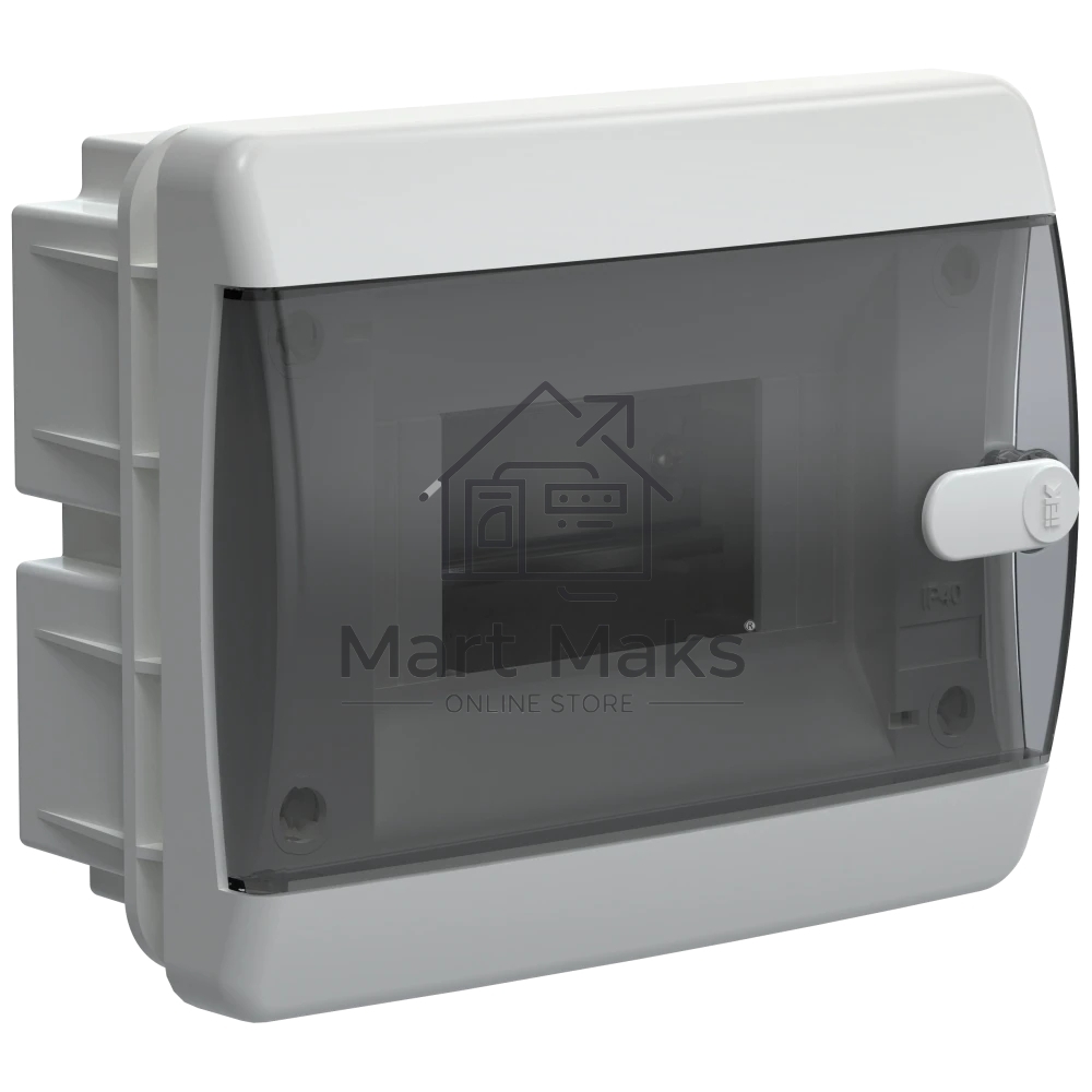 Корпус пластиковый IEK UNION Compact UIC-KP12-V-06-41-K01 ЩРВ-П-6 IP41 черная прозрачная дверь