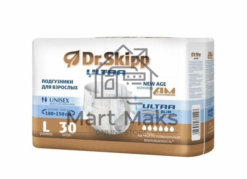 Подгузники для взрослых Dr.Skipp Ultra, р-р L, 30 шт., 8108