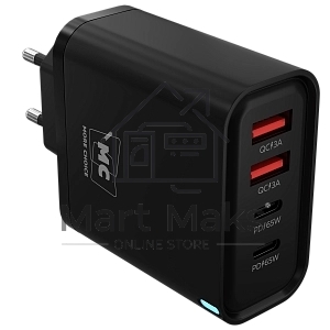 Зарядное устройство MORE CHOICE (4620202555649) NC95 2USB+2Type-C 3.0A PD 65W, черный