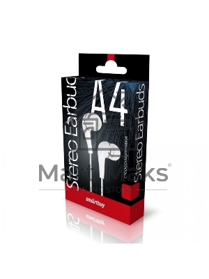 Внутриканальные наушники Smartbuy A4, белые, коробка (SBE-012K) /60