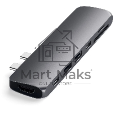 Док-станция Satechi ST-CMBPM, USB Type-C, HDMI/Thunderbolt 3/USB Type-C/SD/microSD/USB 3.0, USB
