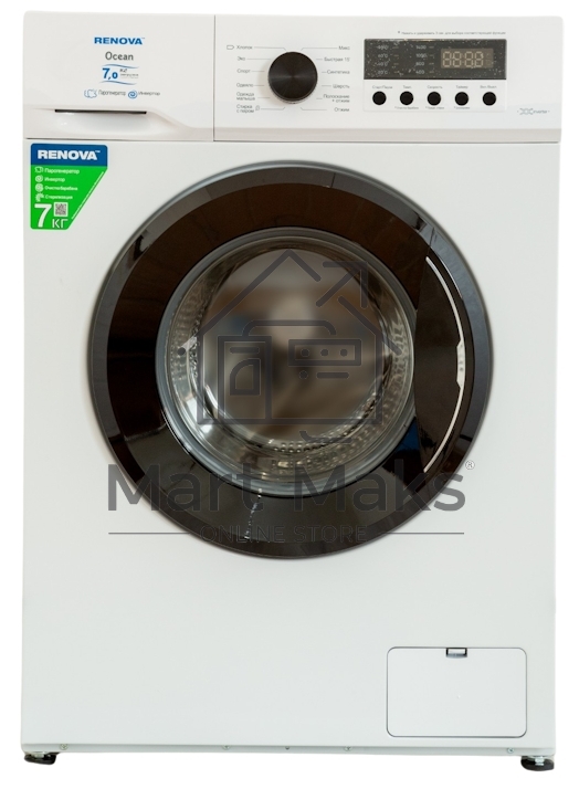 Стиральная машина Renova WAF-7012SM91 белый, загрузка фронтальная 7 кг, 1200 об/мин, класс A+++