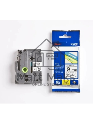 Картридж Brother TZ-E221 9 мм, 8 м, черный шрифт, белый фон, для BROTHER P-Touch