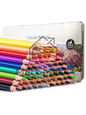 Карандаши цветные Deli 6568, липа, цветной корпус 72 цвета, металлическая коробка