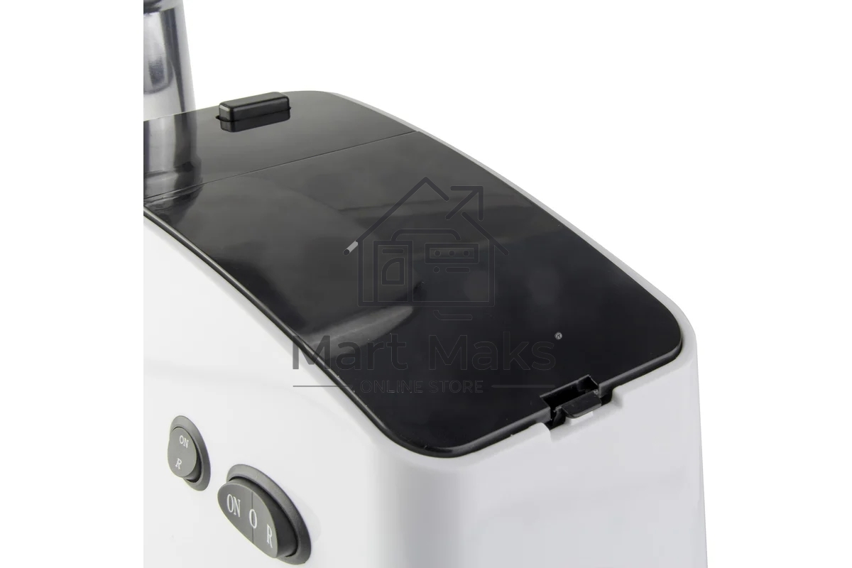 Мясорубка электрическая Galaxy GL 2411 белый, 1200 Вт, 1.3 кг/мин, реверс, защита от перегрузки, металлический лоток, насадки - 5