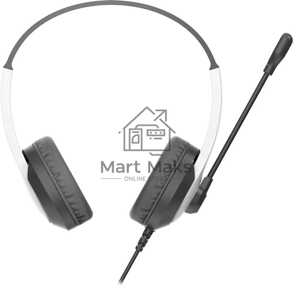 Гарнитура проводная с микрофоном A4Tech Fstyler FH100U белый/черный 2м