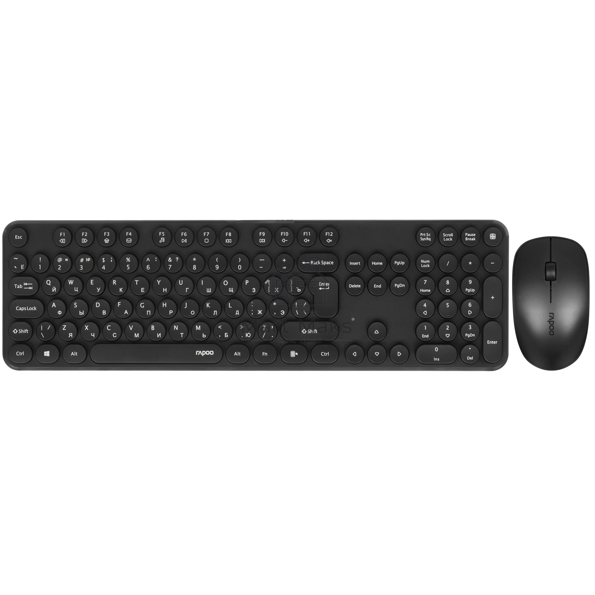 Комплект клавиатура+мышь Rapoo X260S беспроводной, USB, 1000 DPI, чёрный