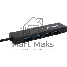 USB-концентратор Gembird UHB-C364, USB 3.0, USB 4 порта, USB Type-C / с доп питанием