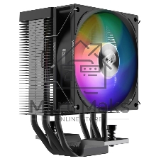 Кулер PCCooler R400 ARGb черный 92мм алюминий+медь 2200r m 30db 4-pin 180W 133мм