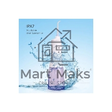 Ирригатор BQ IR003 белый/синий, от аккумулятора, 350 мл, 6 режимов